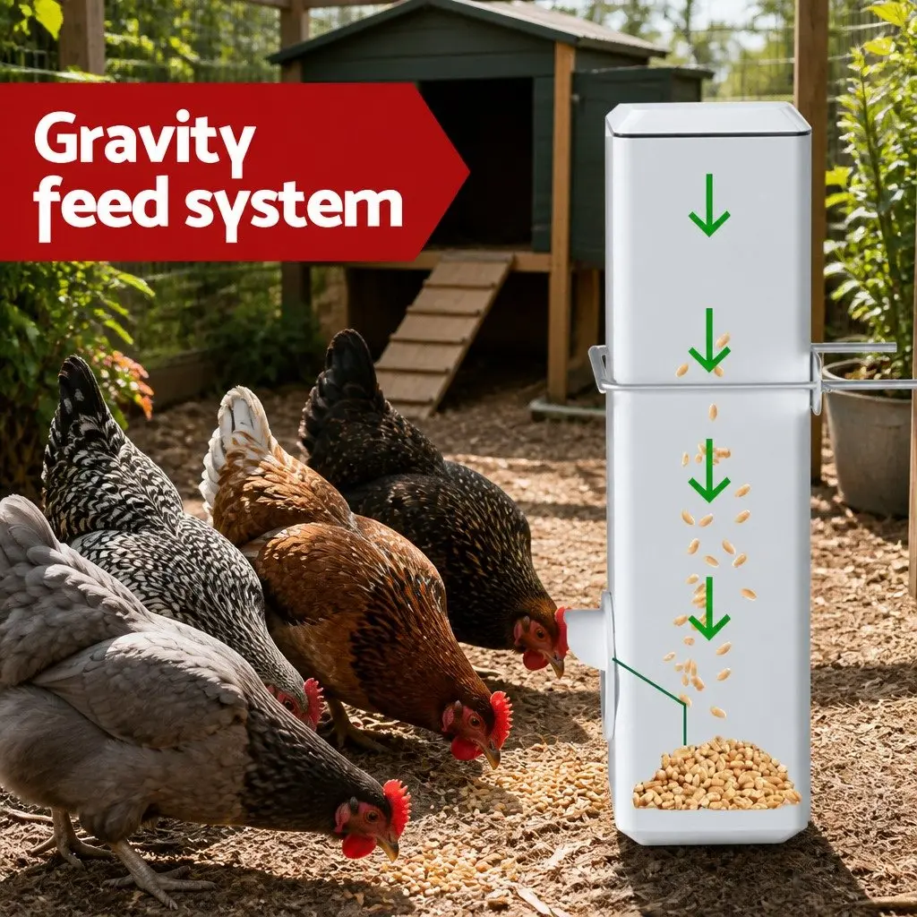 Automatic Chicken Feeder and Waterer Kit 4L for Poultry