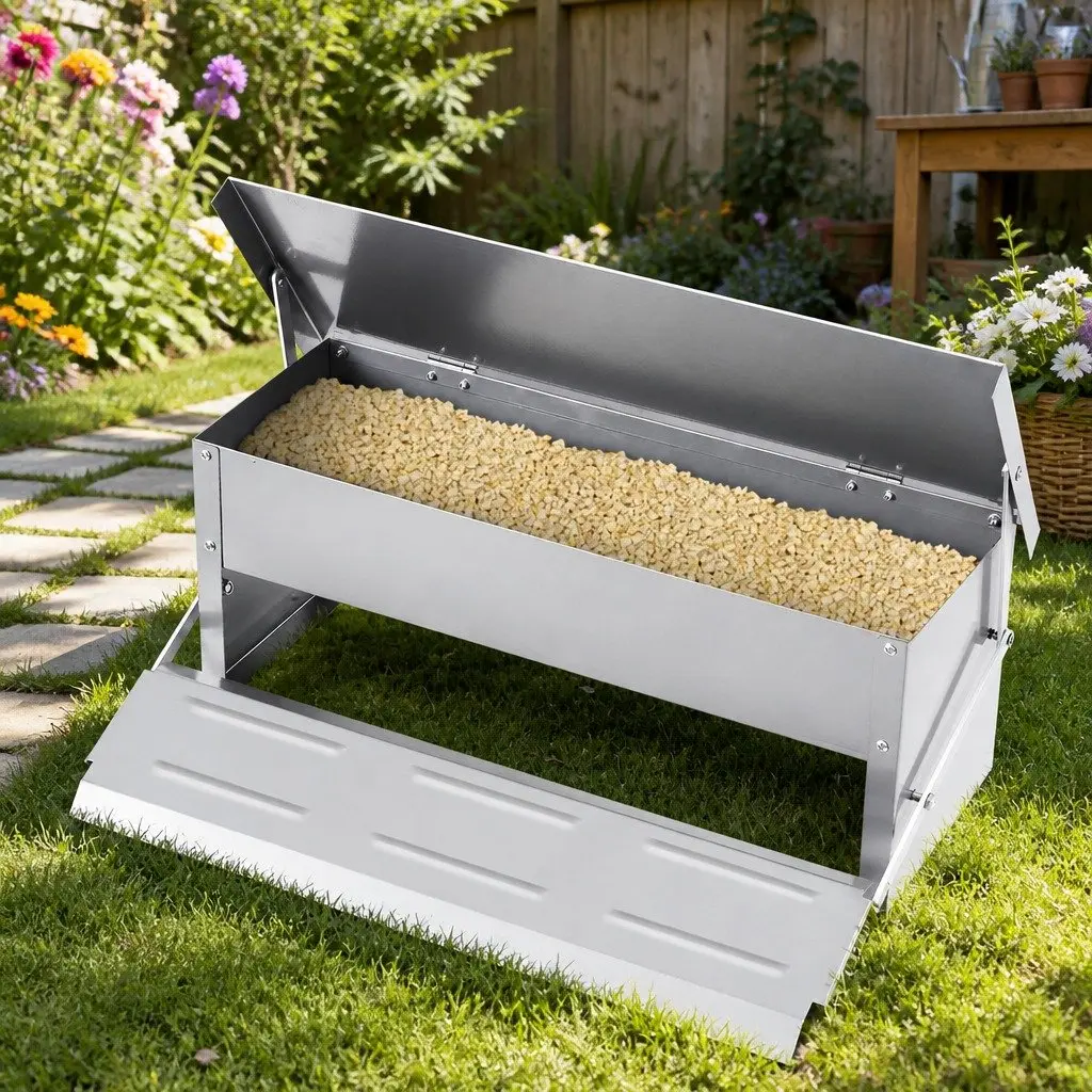 5KG Galvanized Steel Automatic Chicken Feeder
