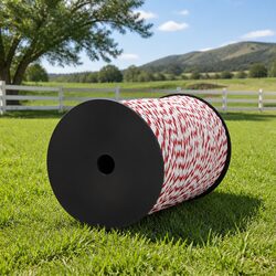 High-Visibility Electric Fence Polyrope 2x 500M Red White