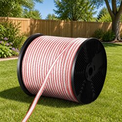 400M Red and White Electric Fence Poly Tape for Livestock