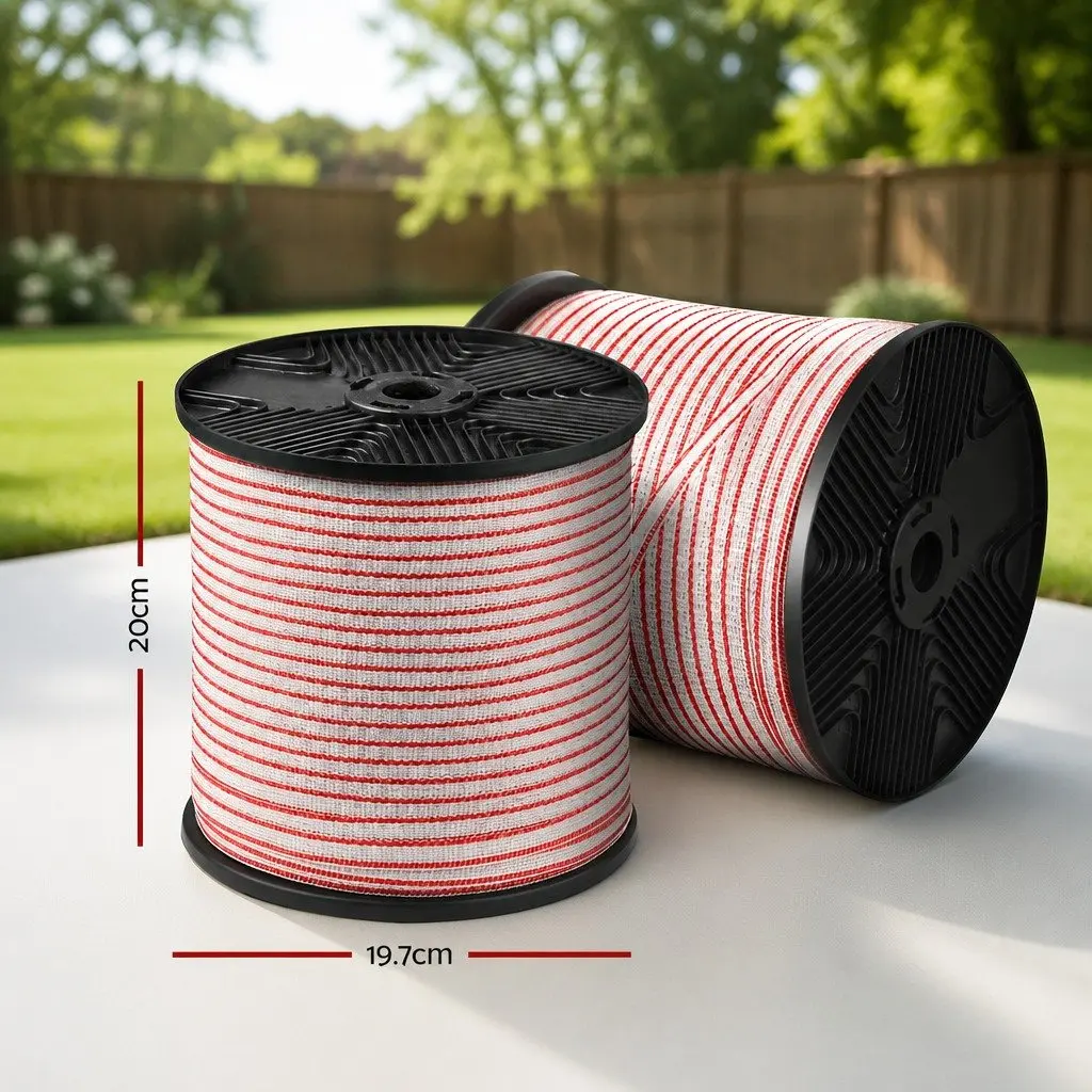 400M Red and White Electric Fence Poly Tape for Livestock