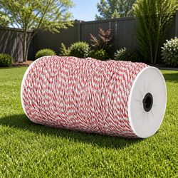 Durable Electric Fence Polywire 1000M Red White