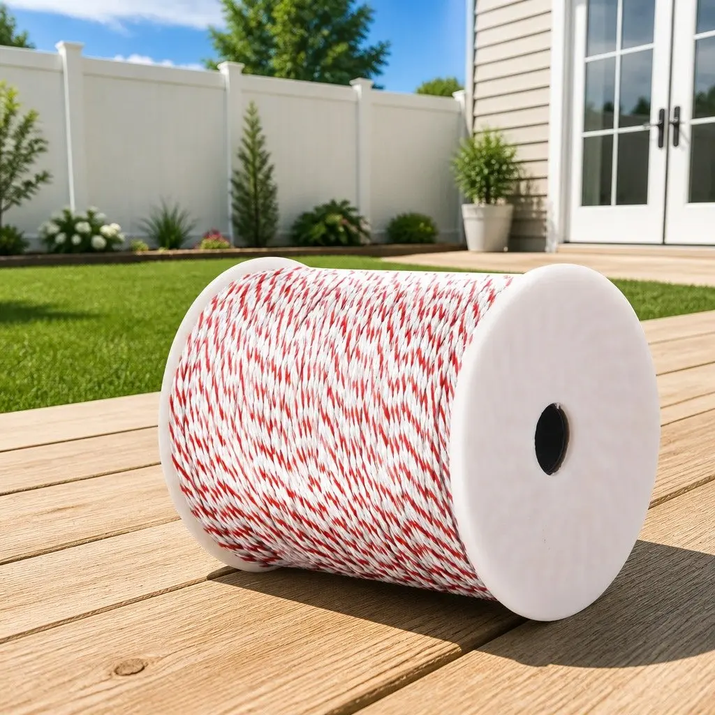 Electric Fence Polytape 500M Stainless Steel 12mm Red White