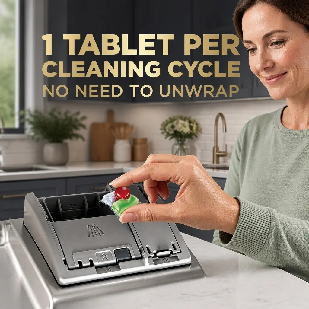 Dishwashing Tablets Pro All in 1 0% Deep Cleaning Grease Removal 48 Pack