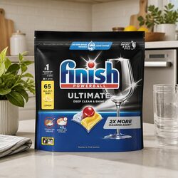 High-Quality Lemon Dishwasher Tablets 65 Pack for Deep Clean