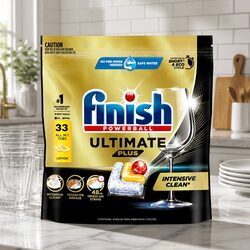 Powerful Lemon Dishwasher Tablets 33 Pack for Ultimate Clean