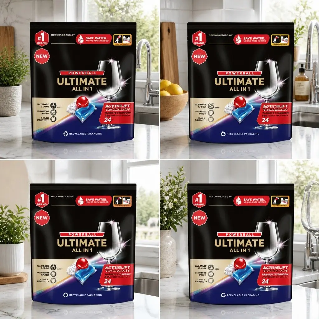 Deep Clean Dishwasher Tablets 340 Pack with Eco Cycle