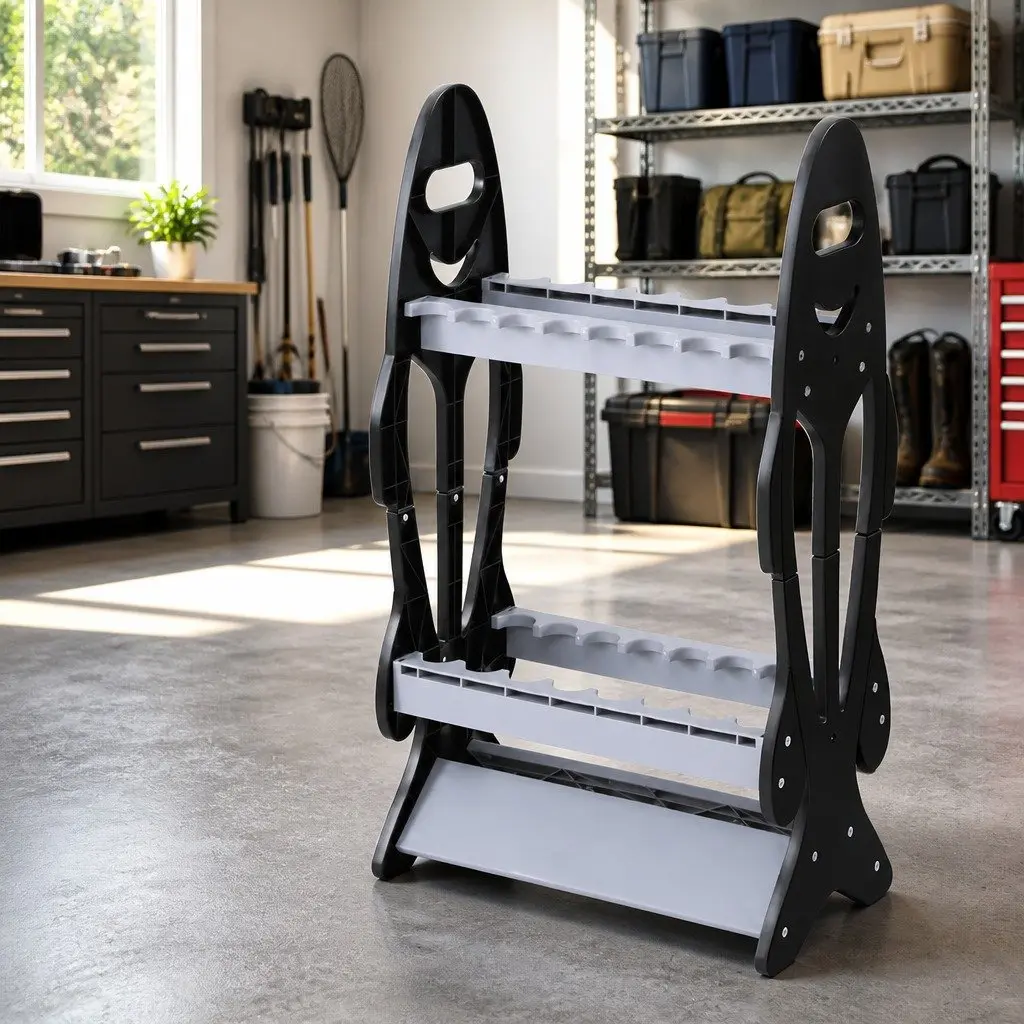 Fishing Rod Holder 16 Storage Rack Double-Sided
