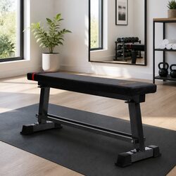Sturdy Black Flat Weight Bench for 300kg Capacity