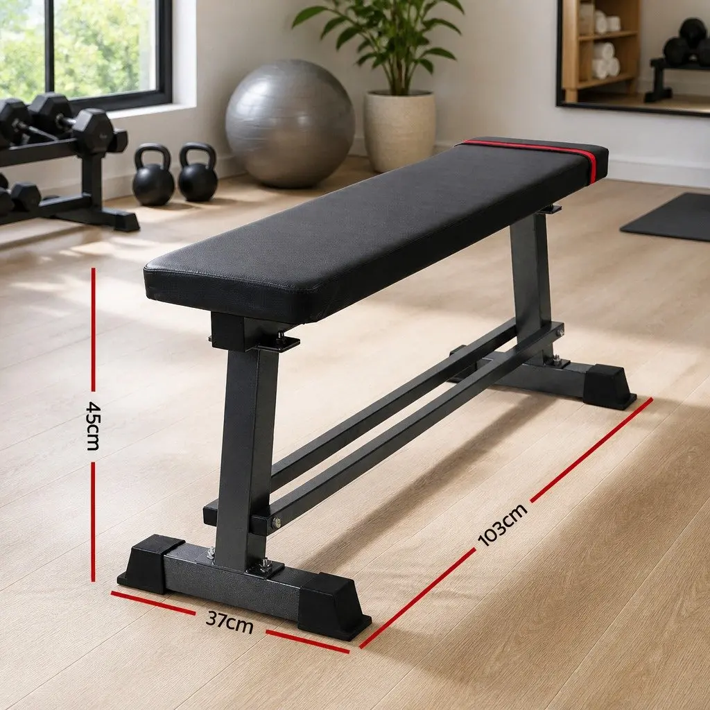 Black Flat Weight Bench for 300kg Capacity