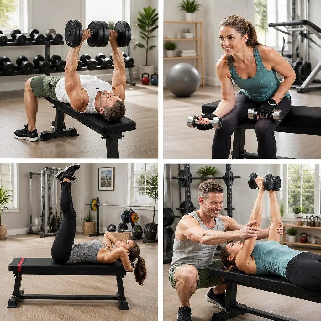 Black Flat Weight Bench for 300kg Capacity