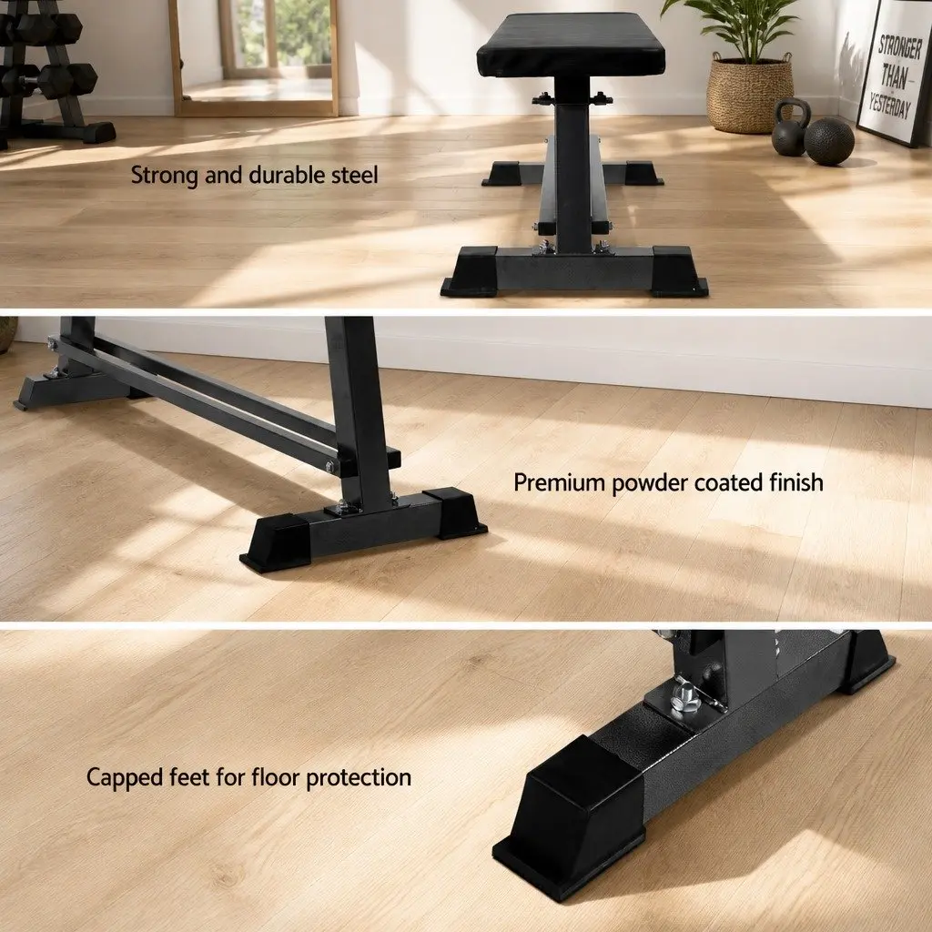Black Flat Weight Bench for 300kg Capacity