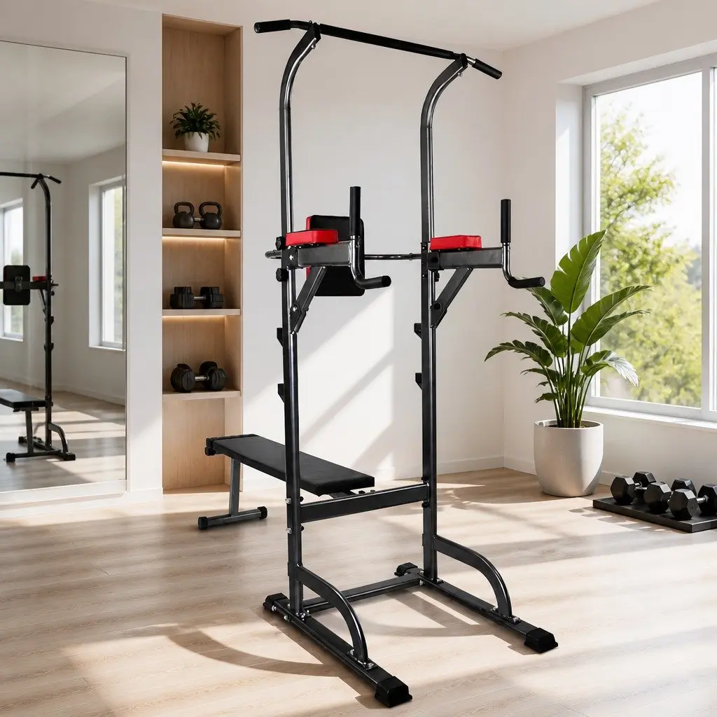 Multi-Function Exercise Tower for Home Gym