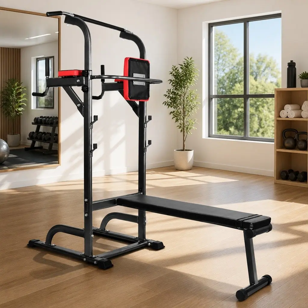 Multi-Function Exercise Tower for Home Gym