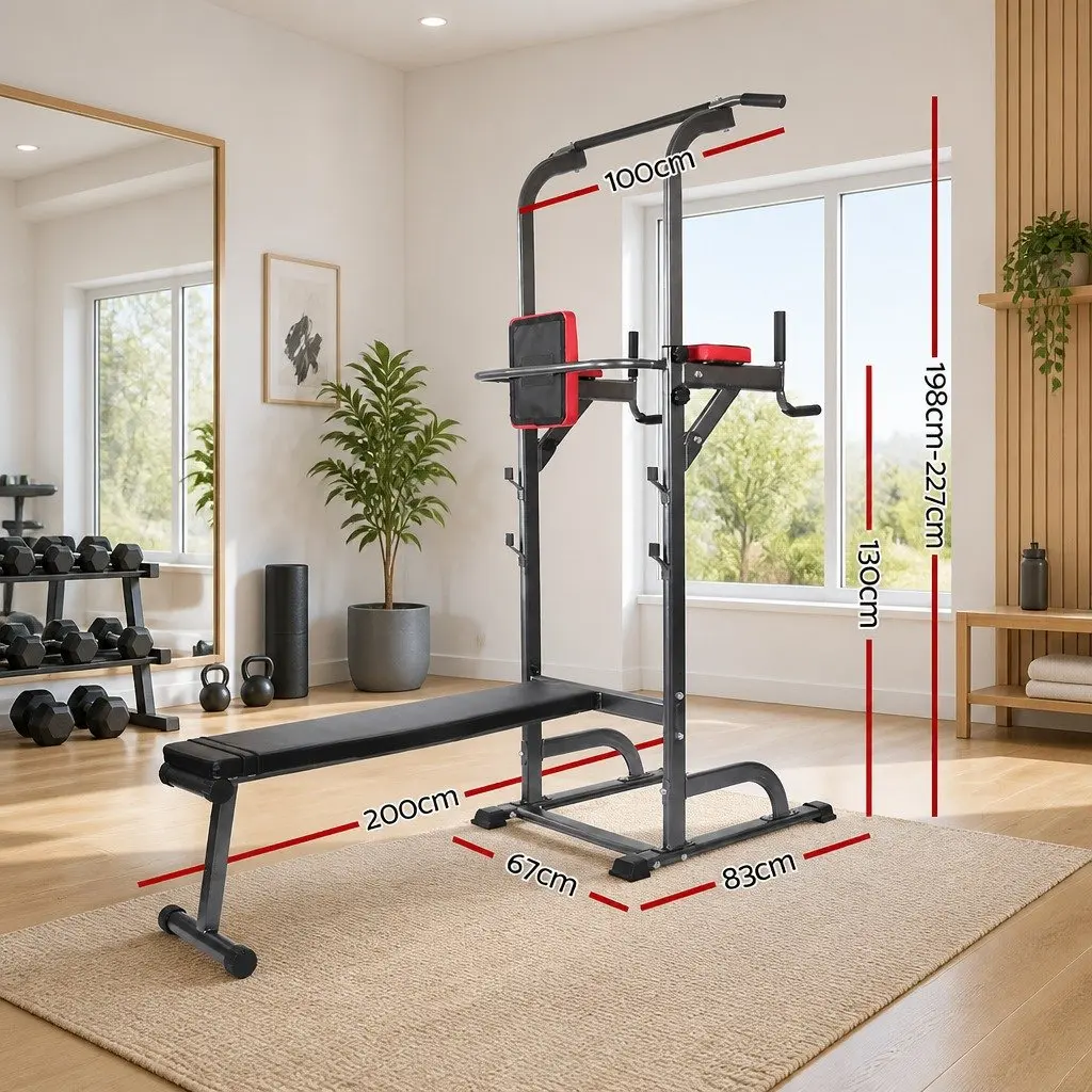 Multi-Function Exercise Tower for Home Gym
