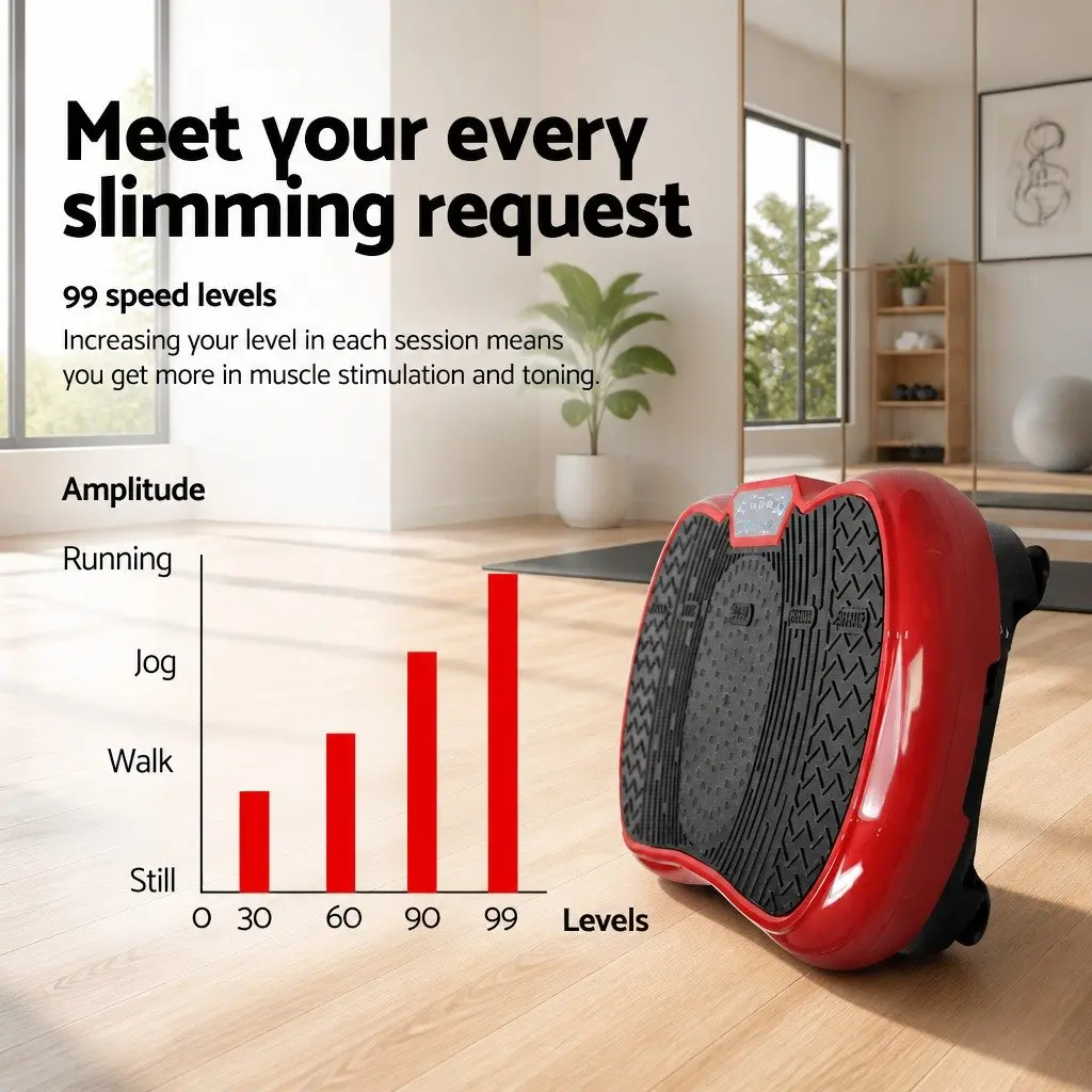 Vibration Exercise Machine with Resistance Bands