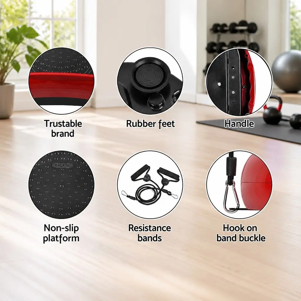 Vibration Exercise Machine with Resistance Bands
