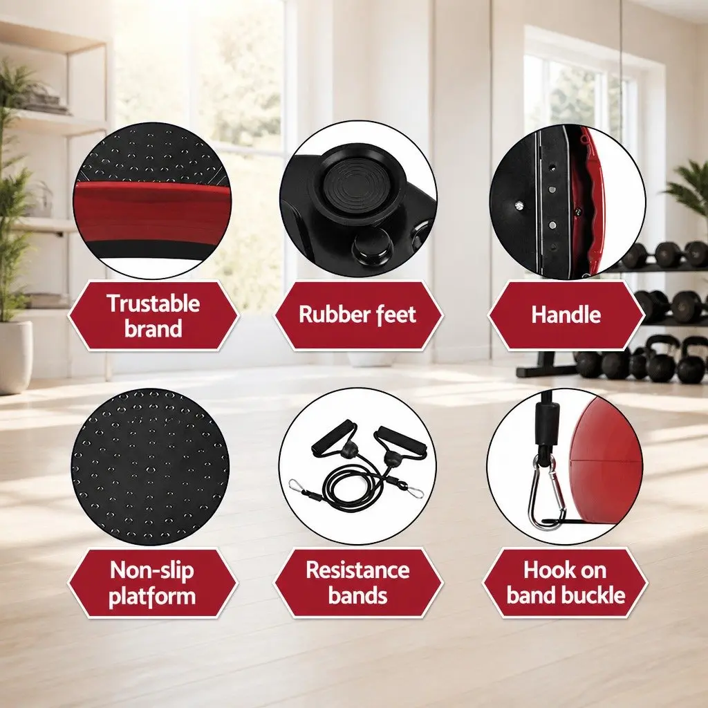 Vibration Exercise Machine with Resistance Bands