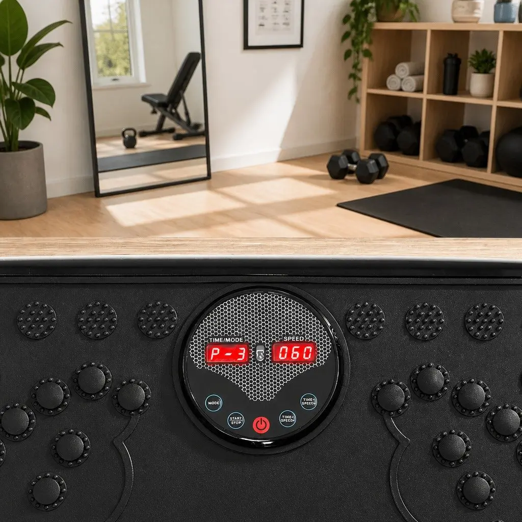 Vibration Exercise Machine with Resistance Bands