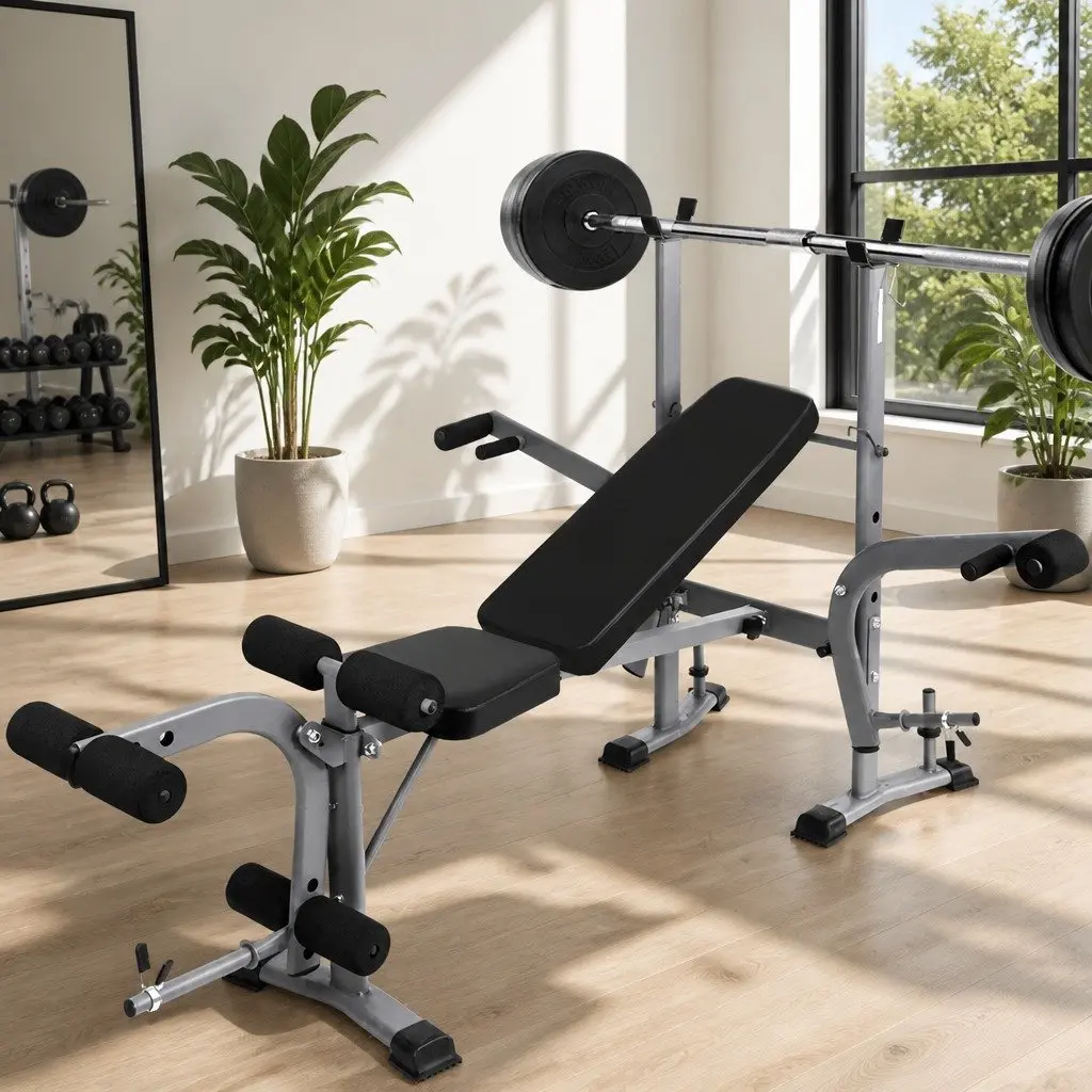 Adjustable 8-in-1 Weight Bench for Home Gym Training