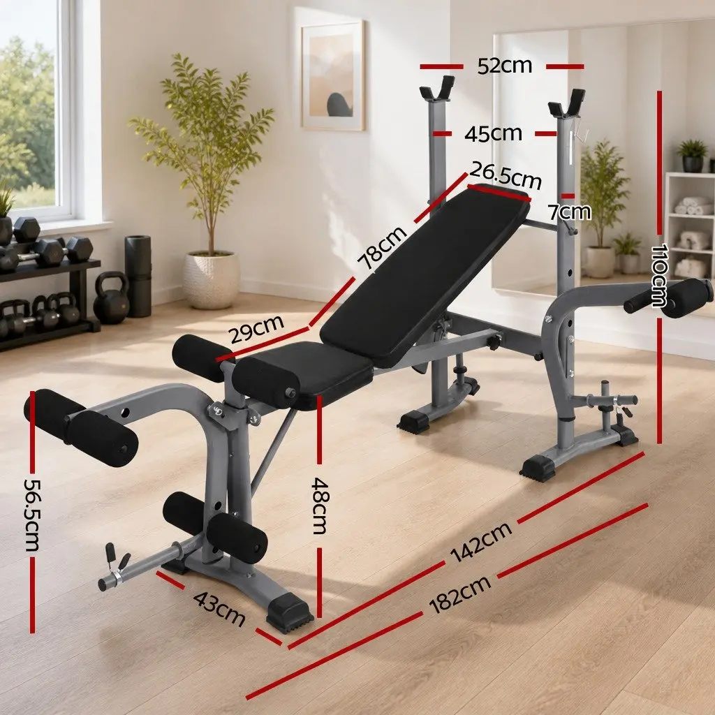Adjustable 8-in-1 Weight Bench for Home Gym Training