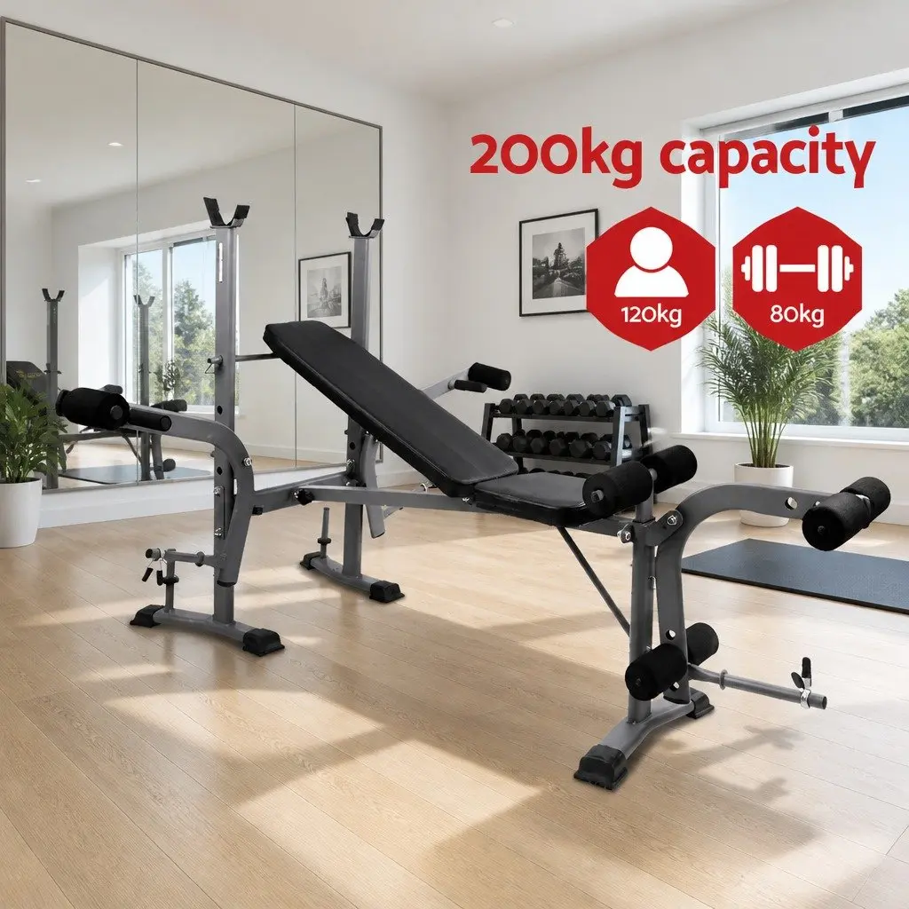 Adjustable 8-in-1 Weight Bench for Home Gym Training