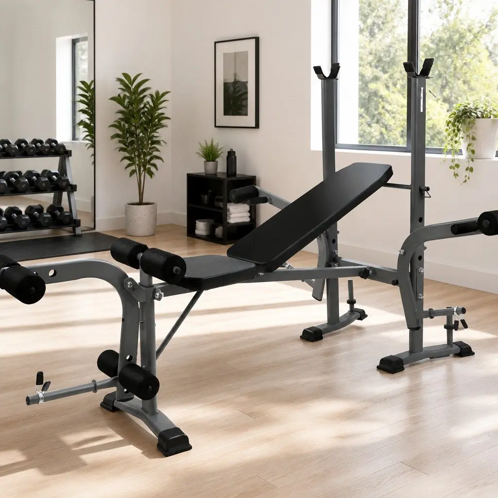 Adjustable 8-in-1 Weight Bench for Home Gym Training