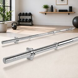 Durable 168cm Steel Barbell for Home Gym Workouts