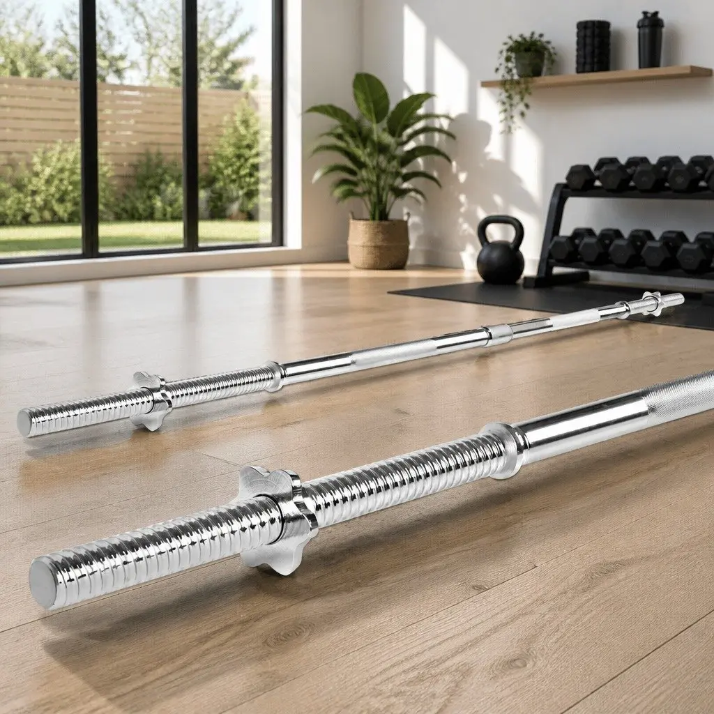 Barbell Bar Steel 168cm Silver