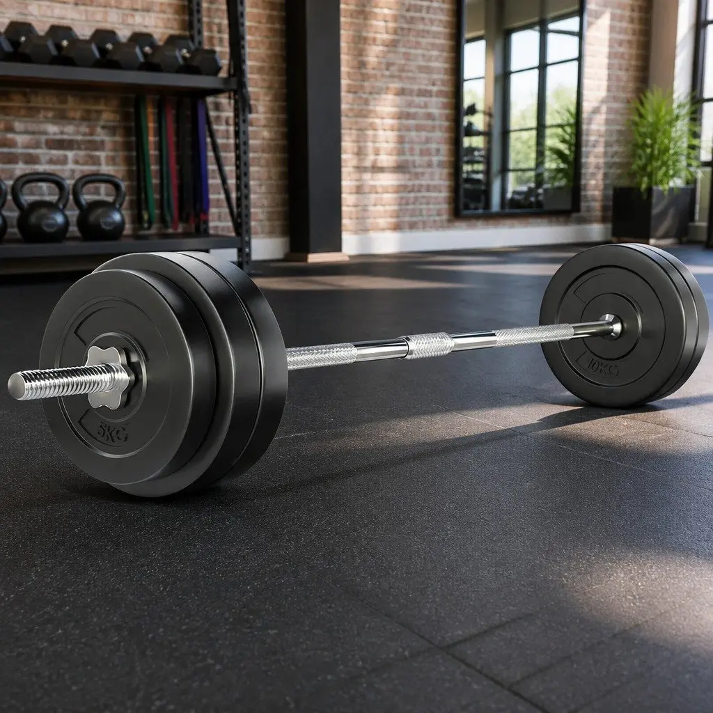 58kg Barbell Set for Home Gym Workouts