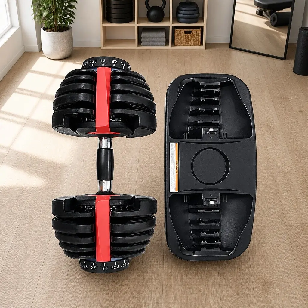 Adjustable Dumbbell Set 24kg for Strength Training