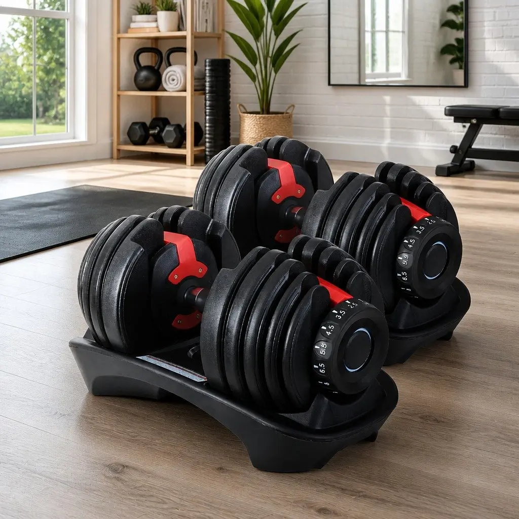 Adjustable Dumbbell Set 24kg for Strength Training