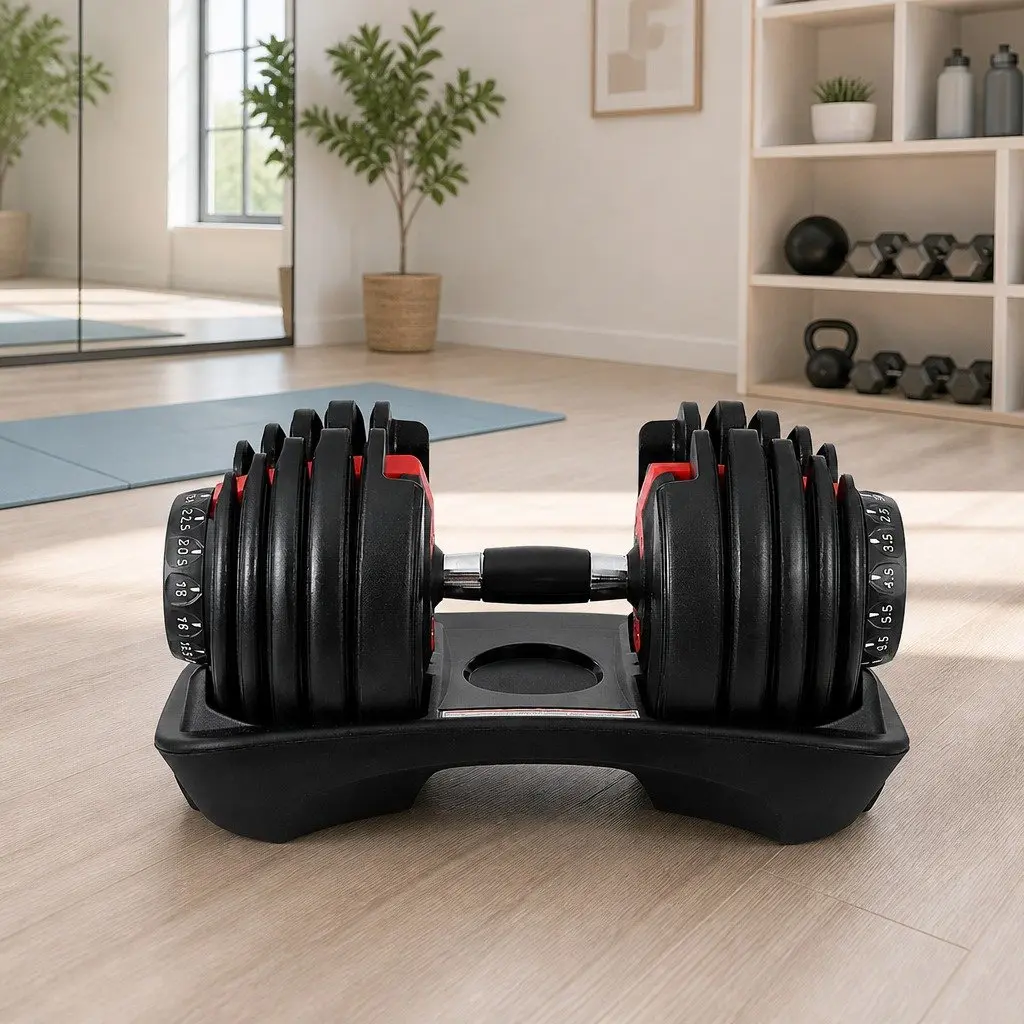 Adjustable Dumbbell Set 24kg with Weight Plates
