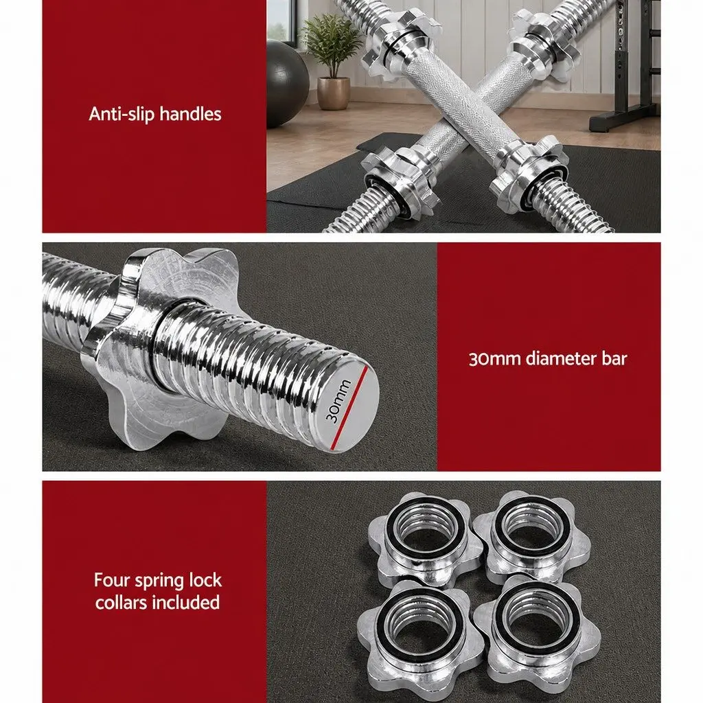 45cm Chrome Plated Dumbbell Bar for Home Gym