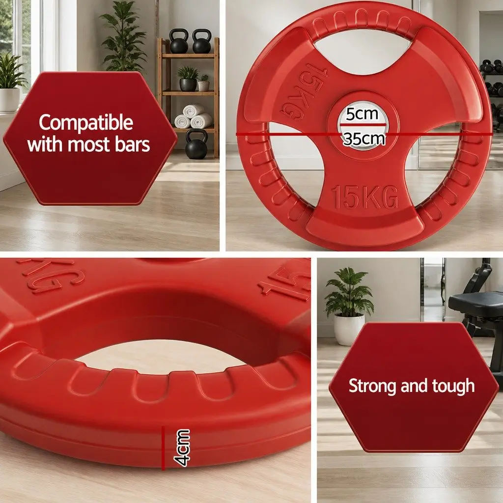 Weight Plate Cast Iron 15kg Red