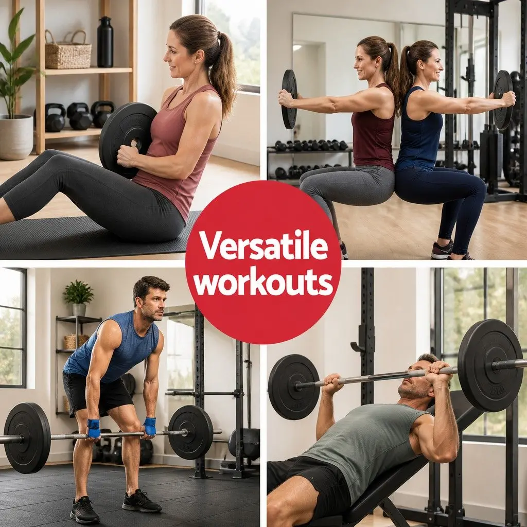Black 10kg Weight Plates for Standard Barbells