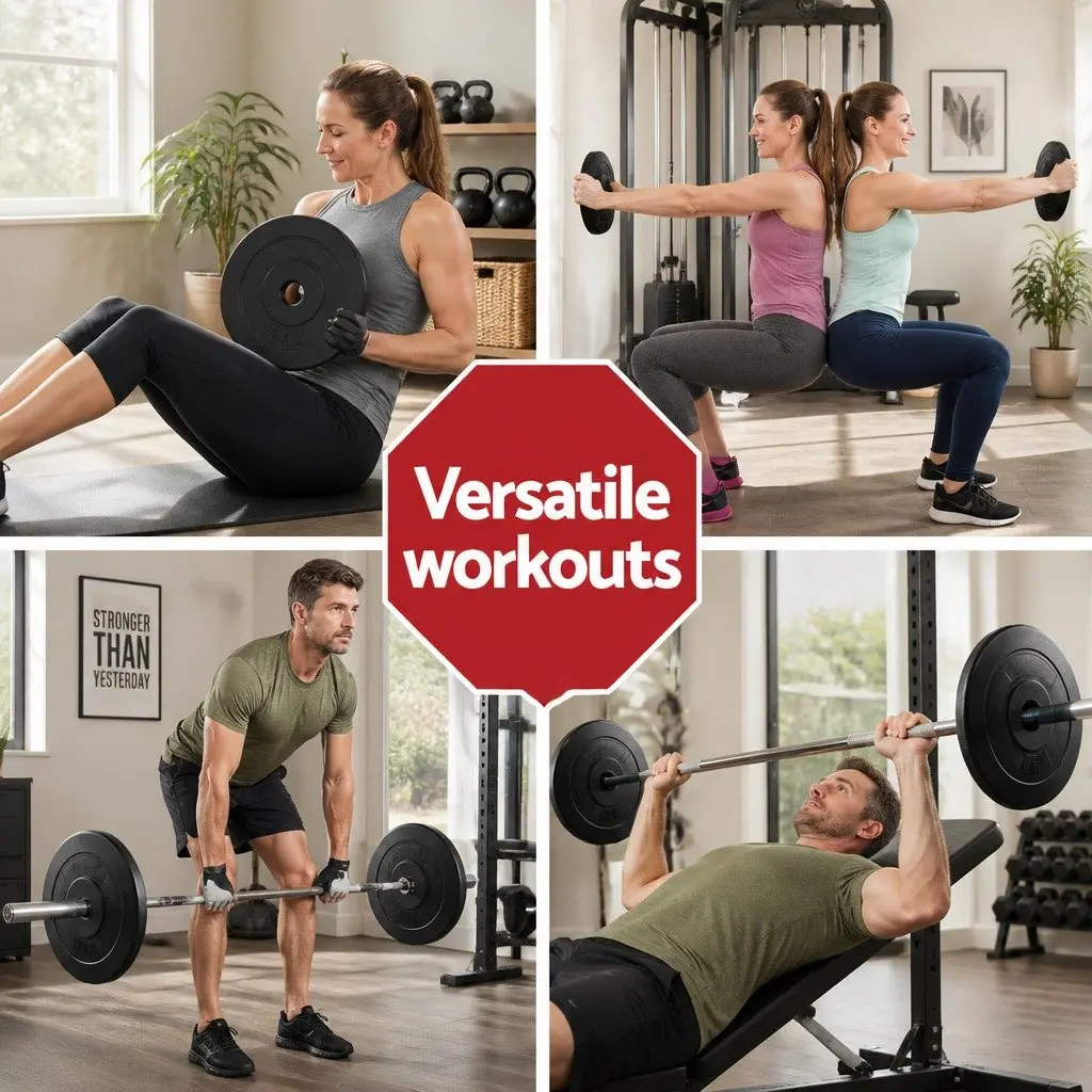Weight Plates 2X 5kg Standard Barbell Plate Home Gym Free Weights Black