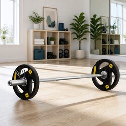 Barbell Set 16kg Home Gym Weight Lifting Dumbbell Plates Training Exercise