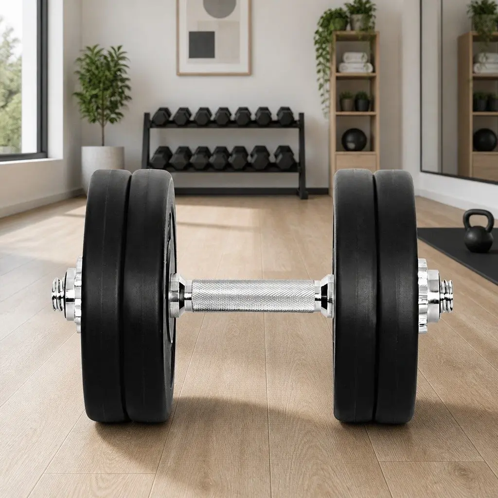 Adjustable 25kg Dumbbell Set with Non-Slip Handle