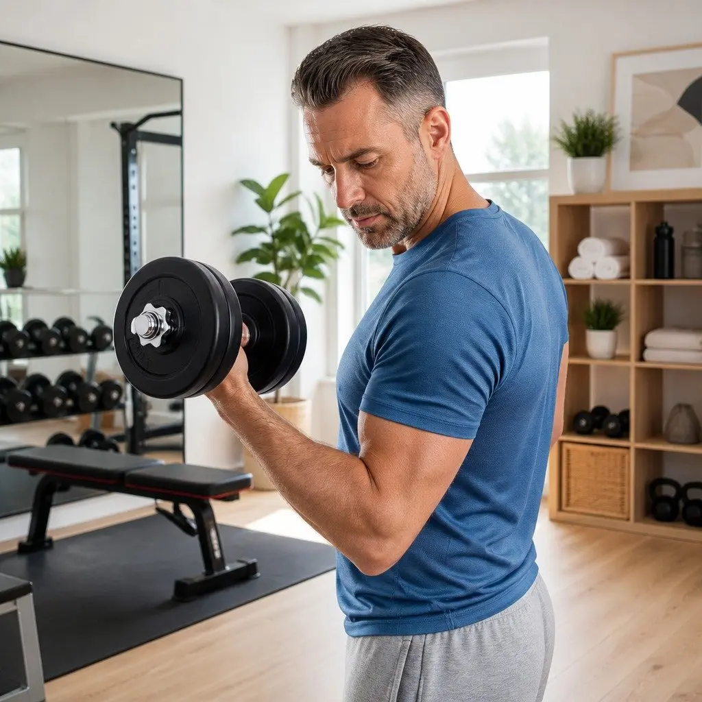 Adjustable 25kg Dumbbell Set with Non-Slip Handle