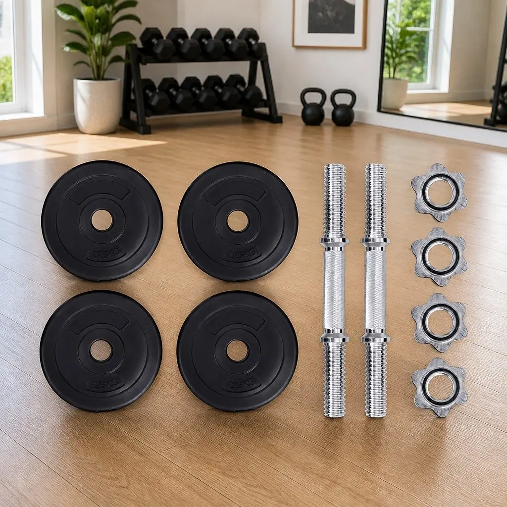 Adjustable 10kg Dumbbell Set with Non-Slip Grip