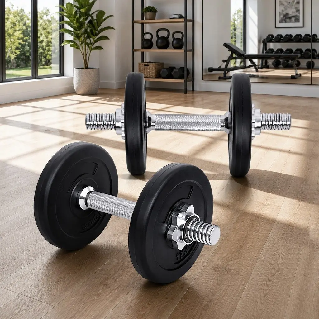 Adjustable 10kg Dumbbell Set with Non-Slip Grip