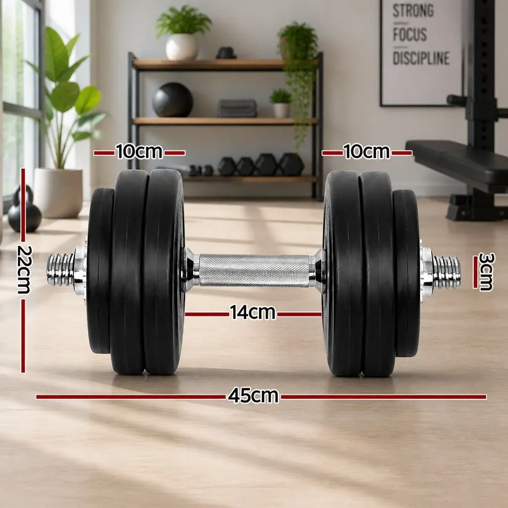 30kg Adjustable Dumbbell Set for Strength Training