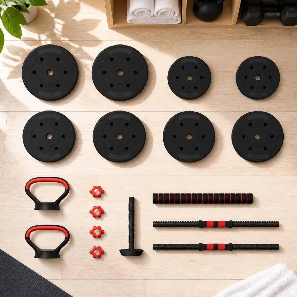 40kg Adjustable Dumbbell Barbell Weight Set