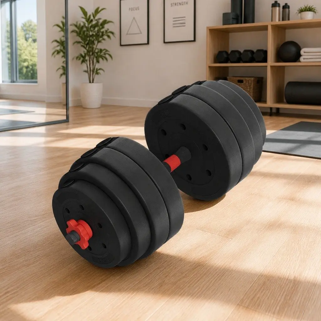 40kg Adjustable Dumbbell Barbell Weight Set