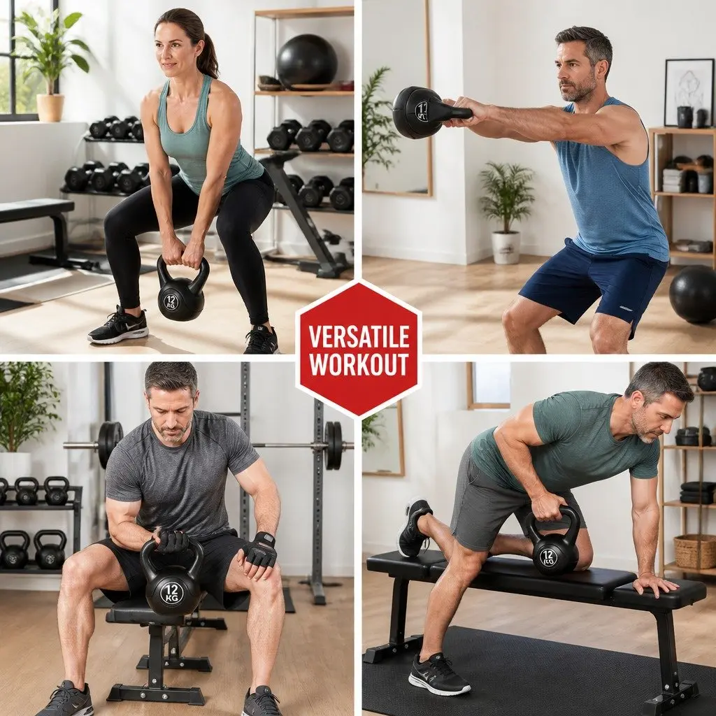 Kettlebell PE Concrete 12kg Black