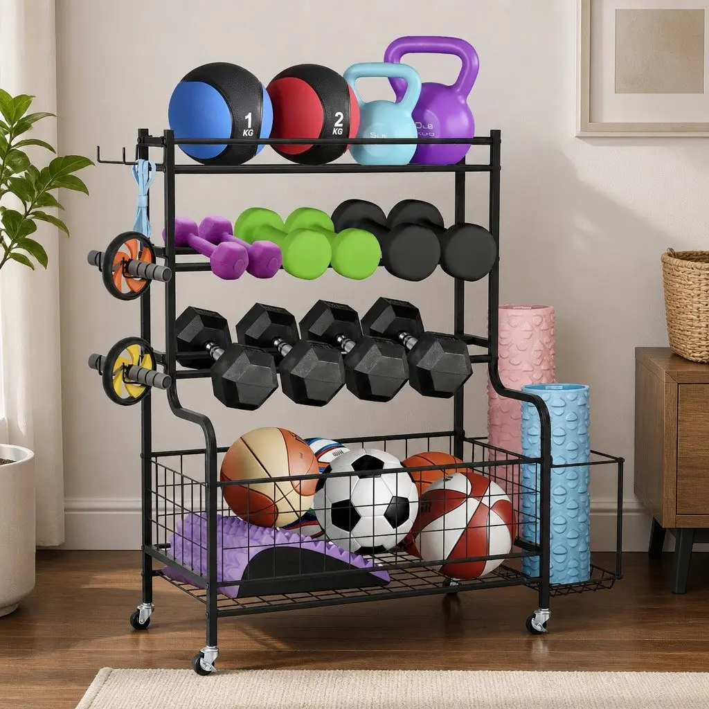 Vertical Dumbbell Rack for Home Gym Organization