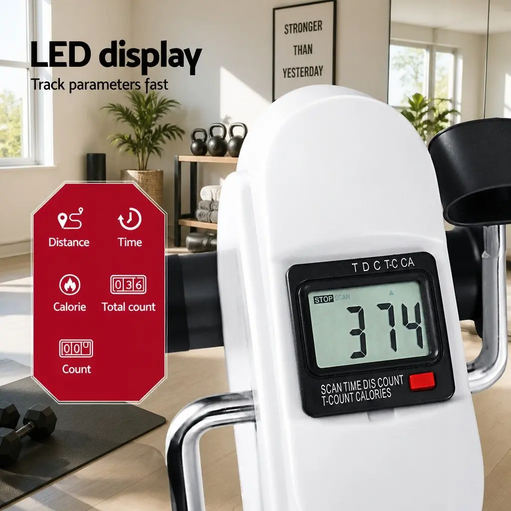 White Pedal Exerciser for Home and Office
