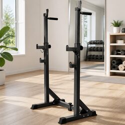 Adjustable Squat Rack Weight Bench for Home Gym 300kg