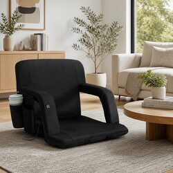 Adjustable Heated Lounger Recliner Sofa Bed with Armrests